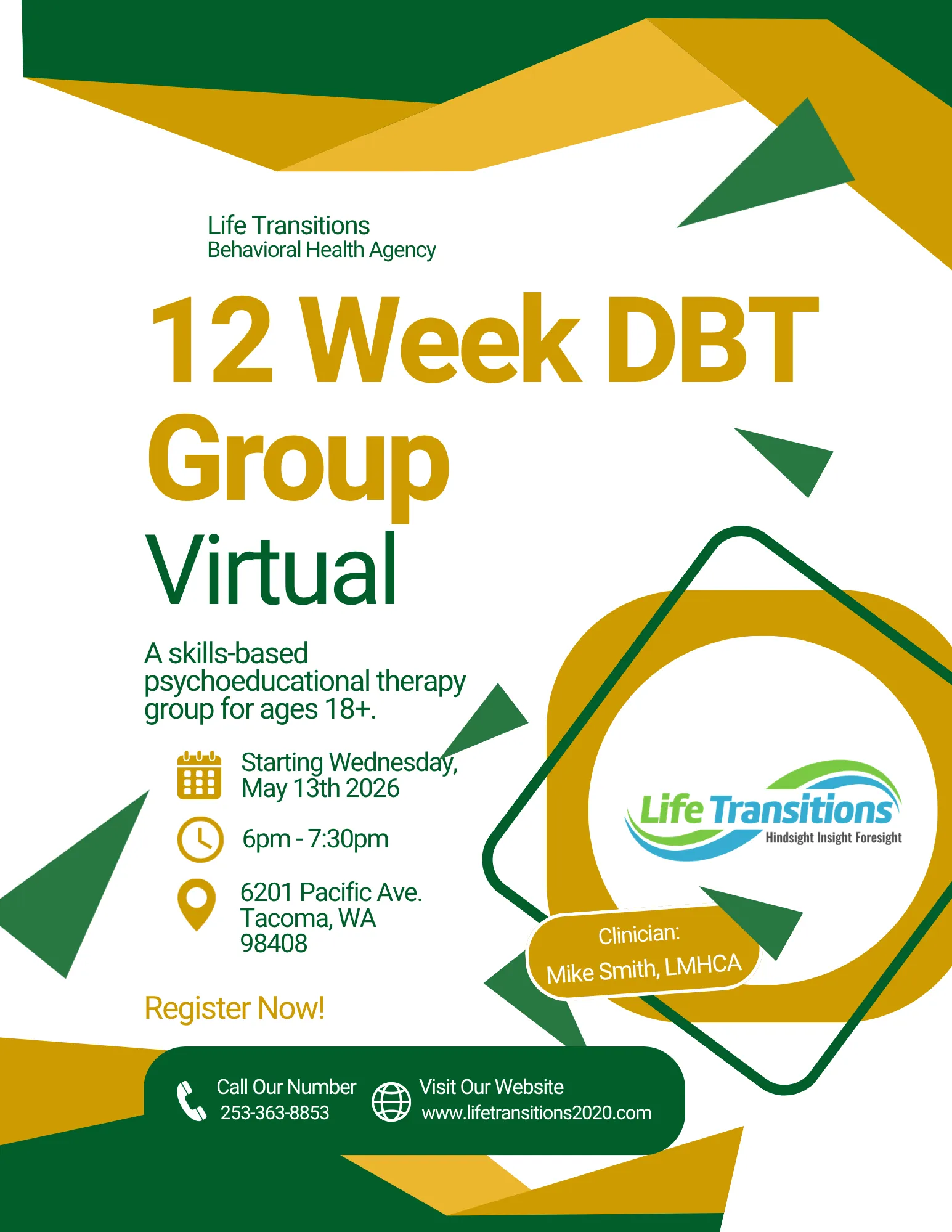 12 Week DBT Group (Virtual)